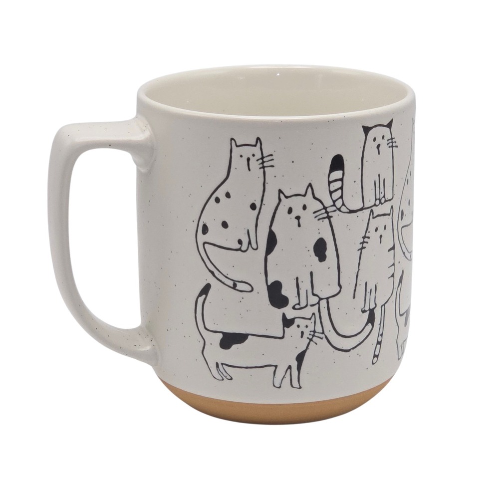 Spectrum Designz Cats Ceramic Coffee Mug 17oz Embossed Hand Painted Cat Lovers